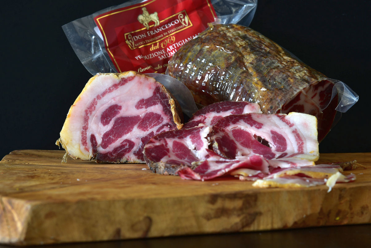Capocollo di suino nero lucano artigianale in trancio Don Francesco – Borgo Calvera