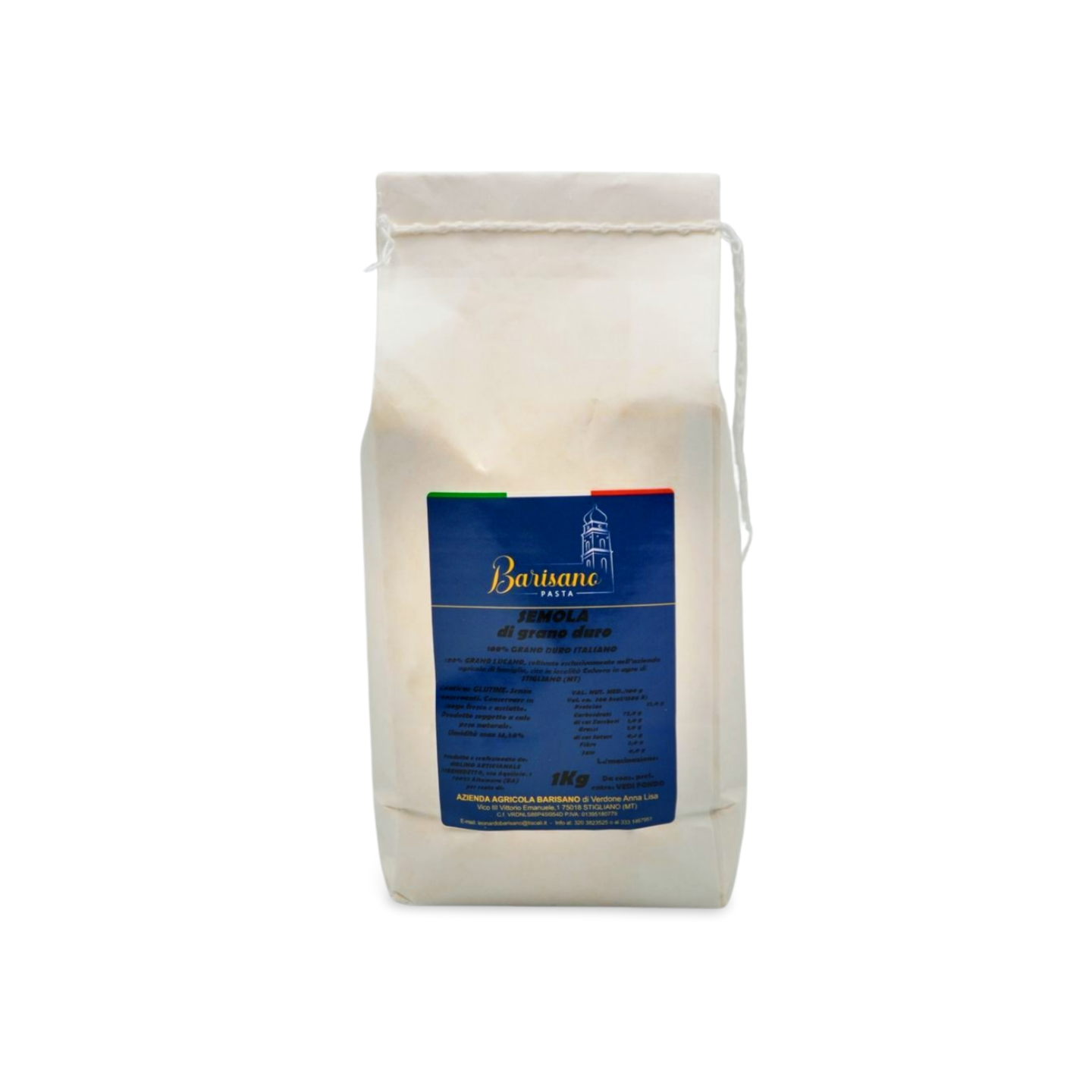 Sacco artigianale di Semola di grano duro da filiera chiusa Pasta Barisano – Borgo Calvera