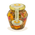 Vaso di Giardiniera artigianale di verdure croccanti sott'olio dell'Azienda Agricola Sapori di Casa in Puglia, selezione Borgo Calvera.