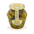 Vaso di Puntarelle di cicoria sott'olio in Olio Extravergine d'Oliva dell'Azienda Agricola Sapori di Casa in Puglia, selezione Borgo Calvera.