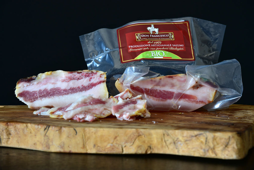 Guanciale lucano biologico artigianale in trancio Don Francesco – Borgo Calvera