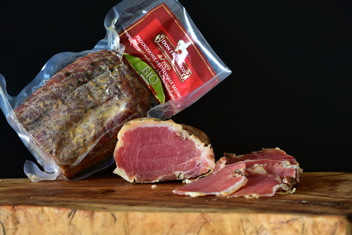 Lombino lucano biologico artigianale in trancio stagionato Don Francesco – Borgo Calvera