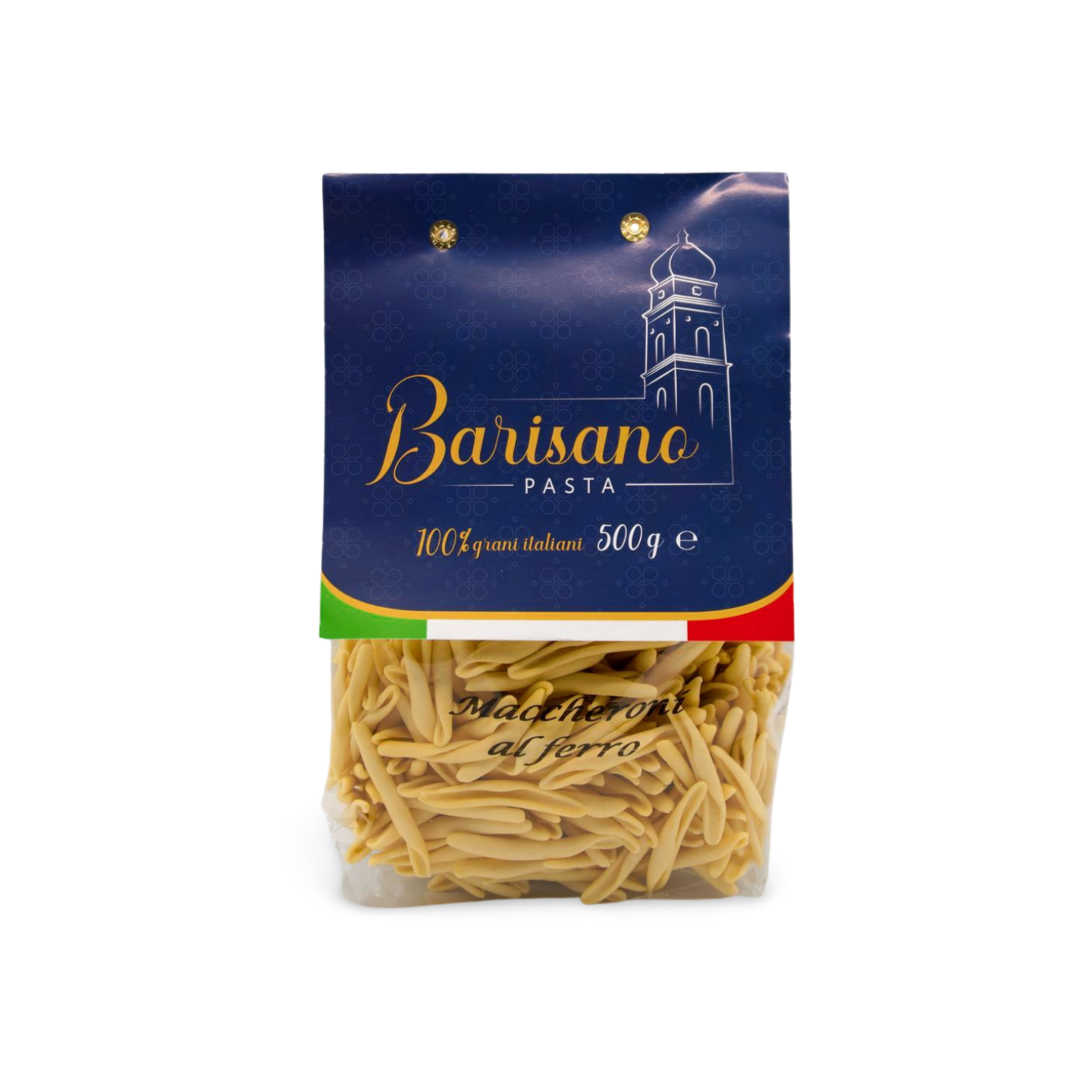 Confezione artigianale da 500g di pasta Maccheroni al Ferro trafilati al bronzo Pasta Barisano – Borgo Calvera