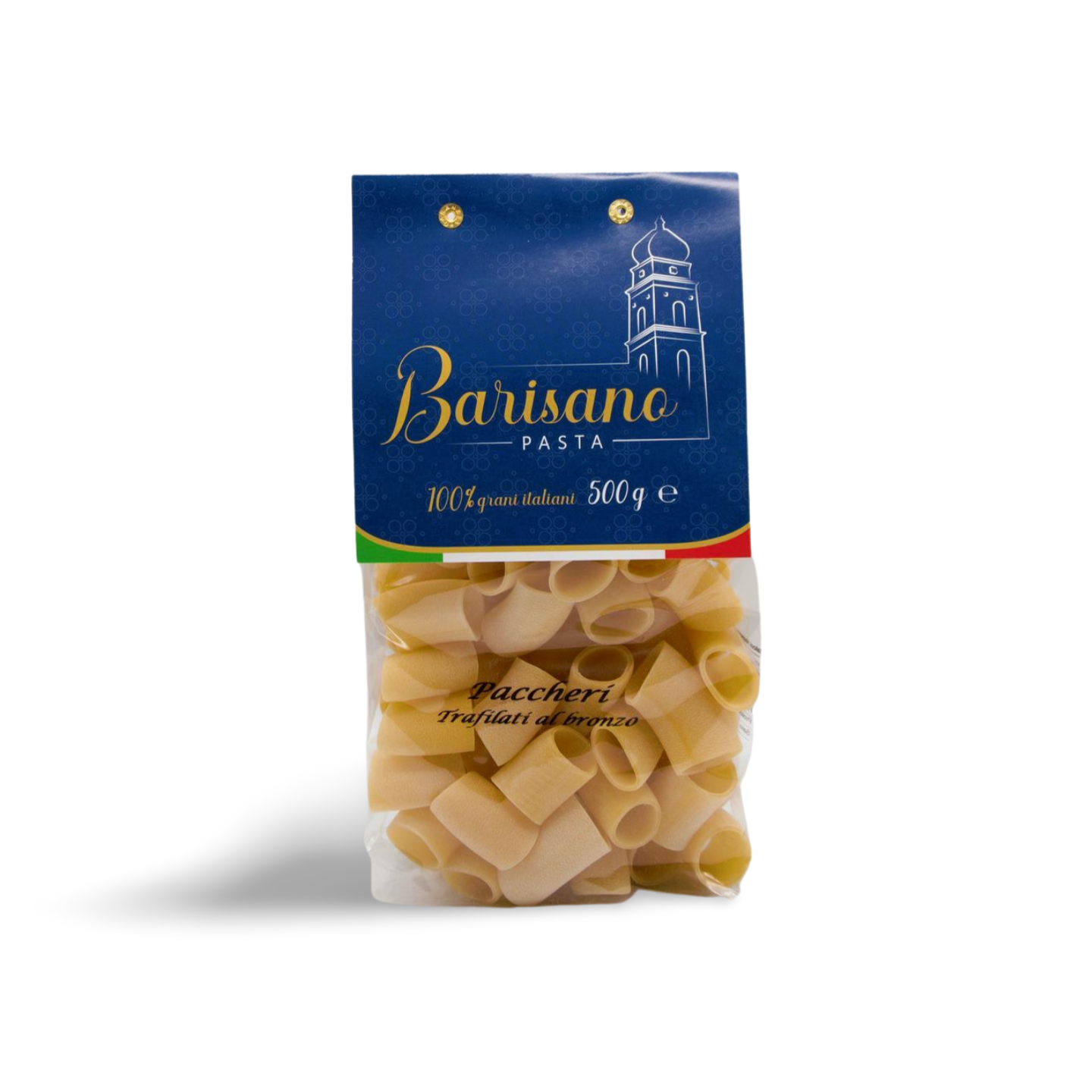 Confezione artigianale da 500g di pasta Paccheri trafilati al bronzo Pasta Barisano – Borgo Calvera
