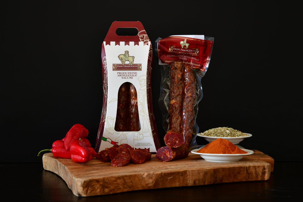 Salame di suino nero lucano artigianale da 250g Don Francesco – Borgo Calvera