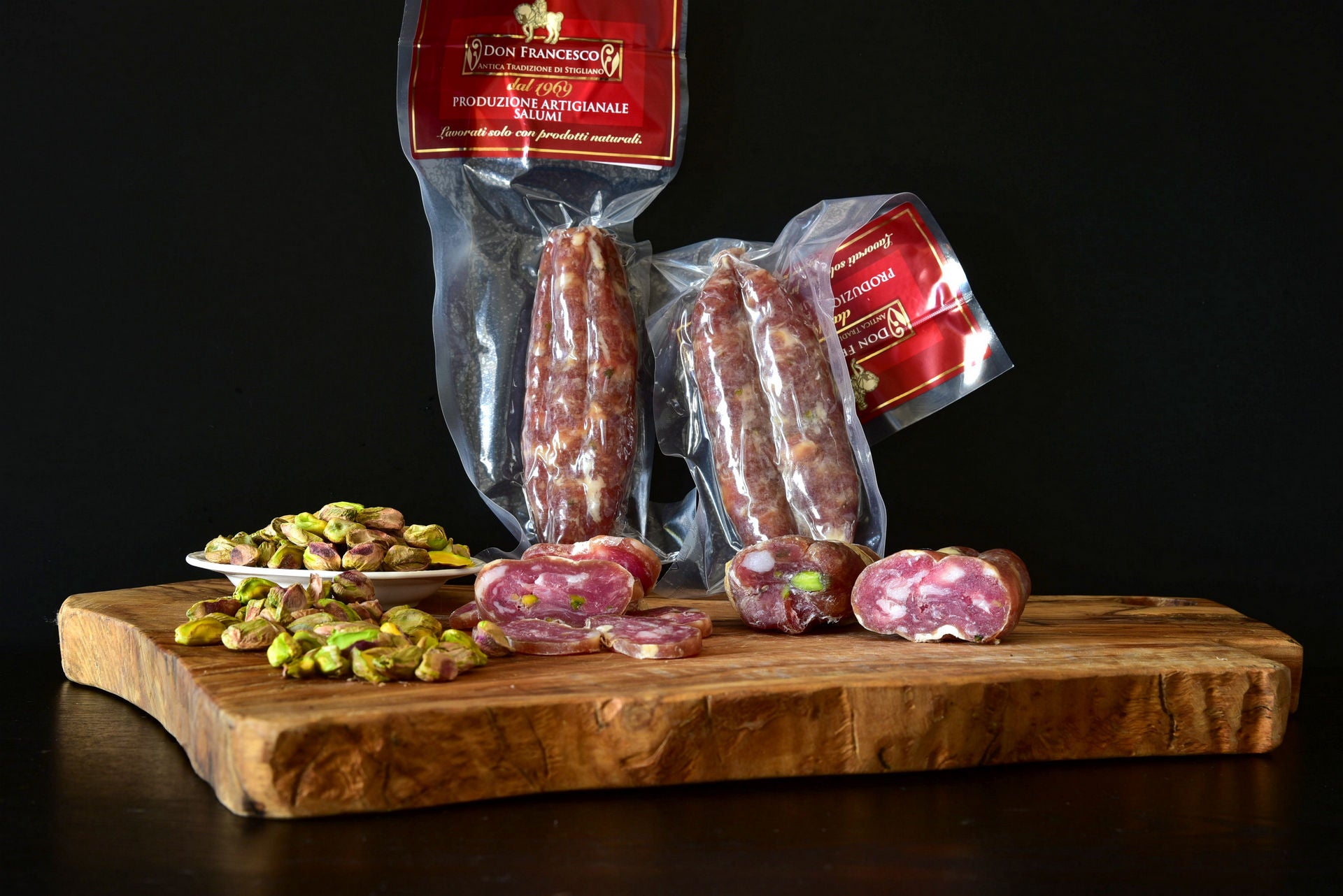 Soppressata artigianale con Pistacchio di Stigliano Don Francesco - Borgo Calvera