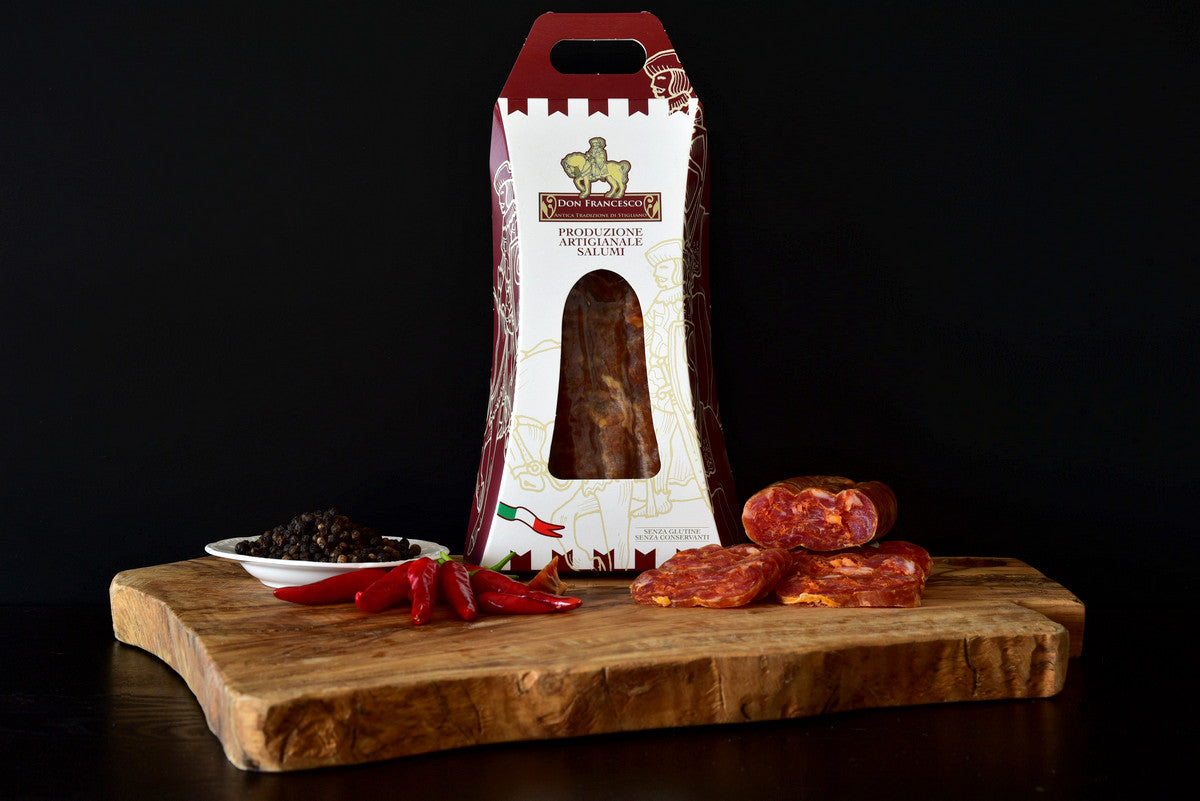 Soppressata lucana artigianale Rosa al Peperone di Senise IGP Don Francesco – Borgo Calvera