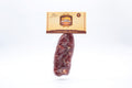 Soppressata lucana artigianale di Cirigliano da 250g prodotta da Sapori Mediterranei, con fette rosa brillante e lardelli bianchi a grana grossa, selezionata da Borgo Calvera.
