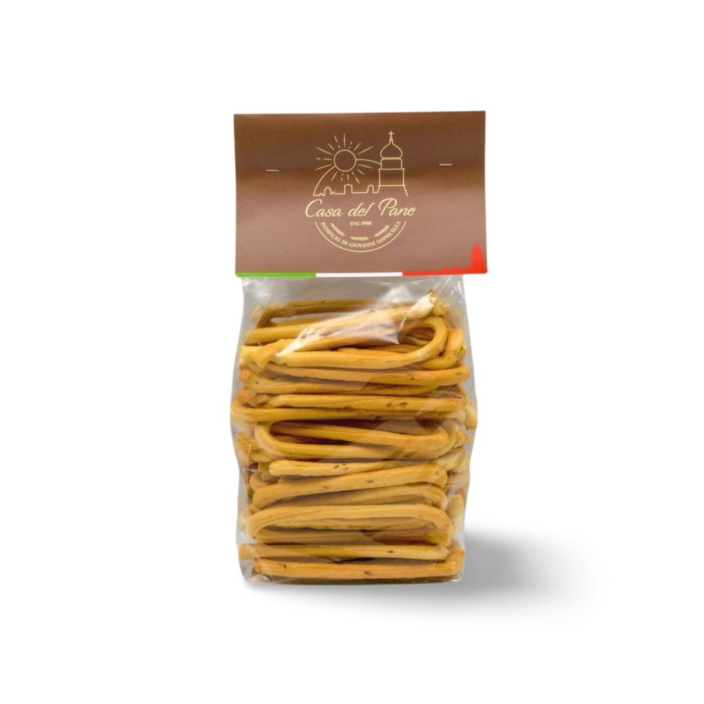 Confezione di taralli lucani classici artigianali al finocchio della Casa del Pane – Borgo Calvera